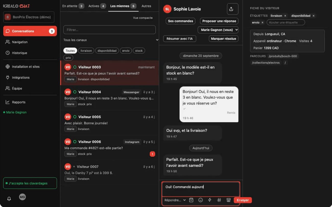 Krealo Chat — captura del producto
